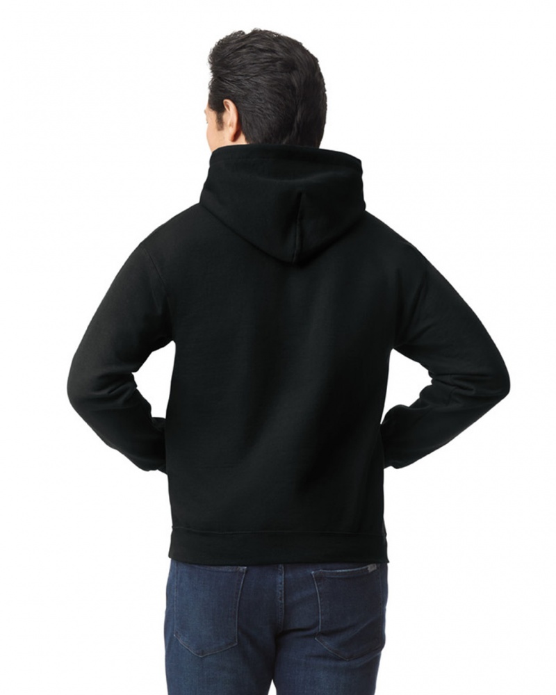 Black Men's Gildan 18500 Hoodie | XYDC34192