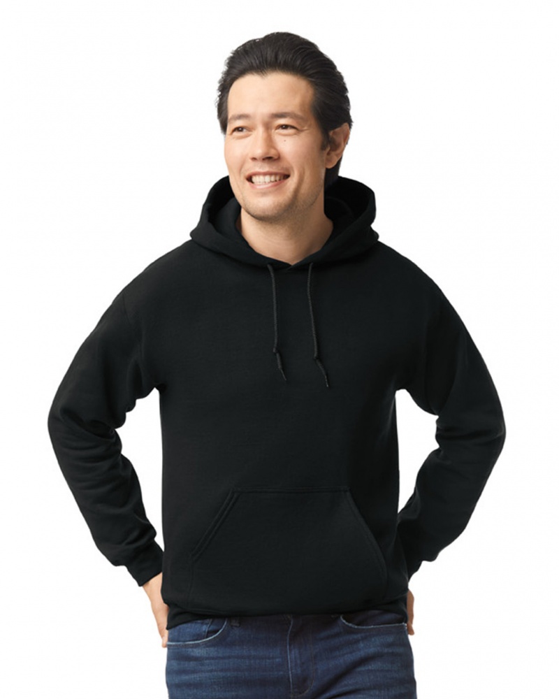 Black Men\'s Gildan 18500 Hoodie | XYDC34192