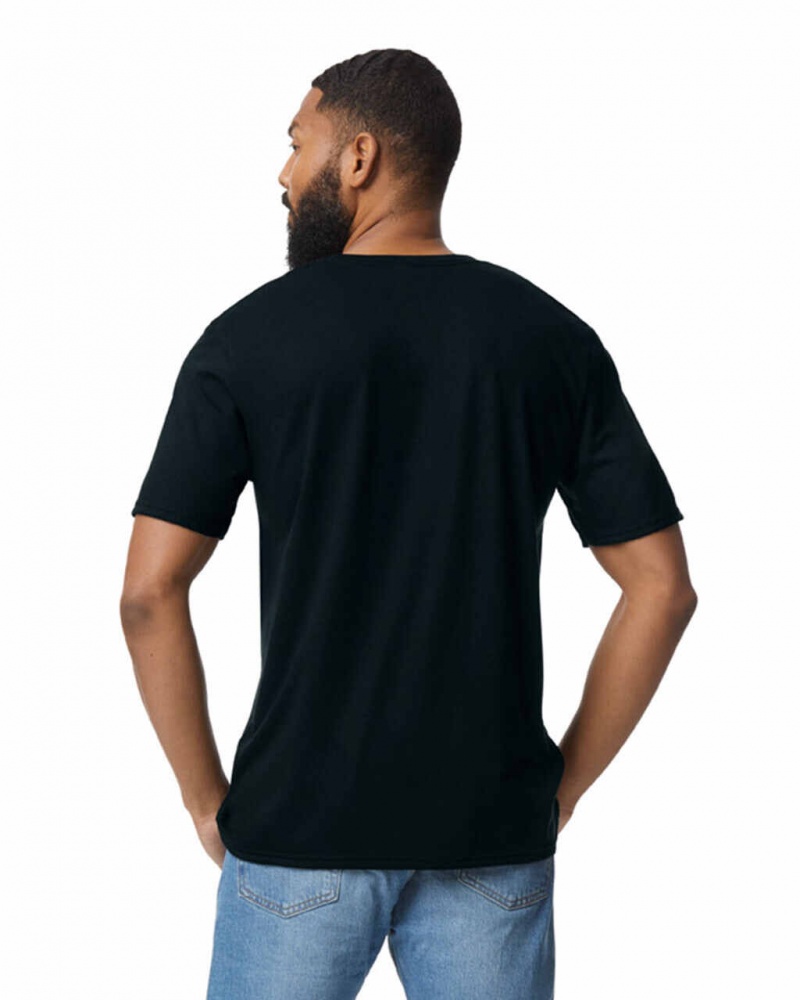 Black Men's Gildan 6750 Tri-Blend T-Shirts | WENY64517