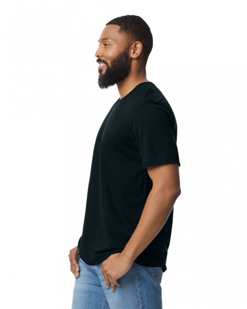 Black Men's Gildan 6750 Tri-Blend T-Shirts | WENY64517