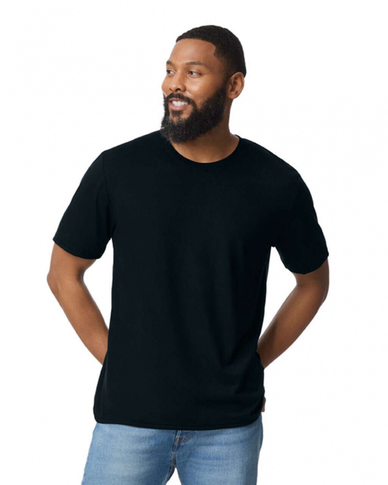 Black Men's Gildan 6750 Tri-Blend T-Shirts | WENY64517