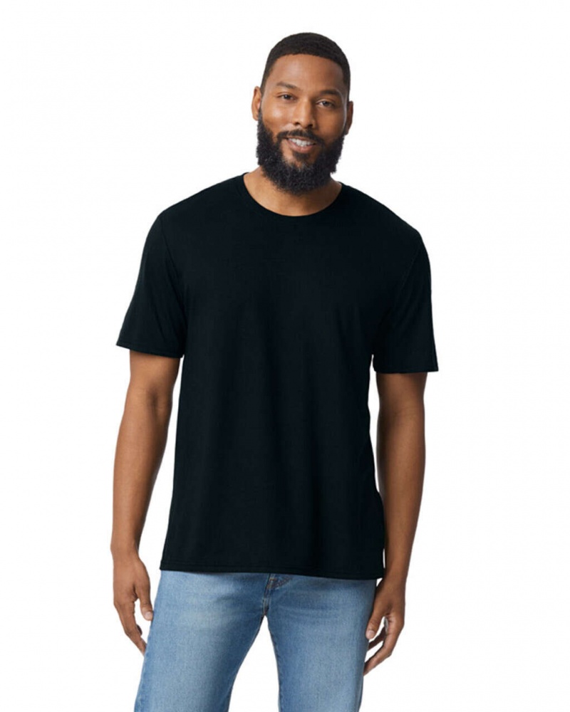 Black Men's Gildan 6750 Tri-Blend T-Shirts | WENY64517