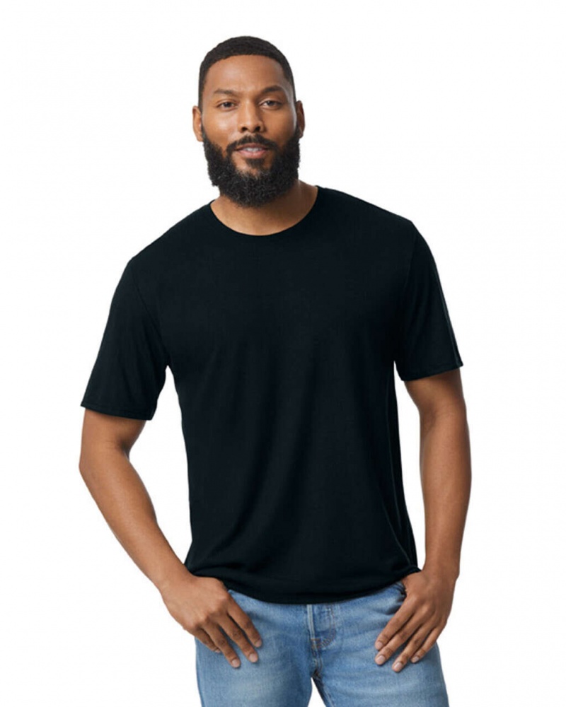 Black Men\'s Gildan 6750 Tri-Blend T-Shirts | WENY64517