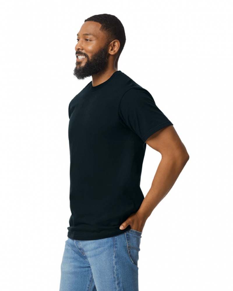 Black Men's Gildan H000 T-Shirts | SCEO26975