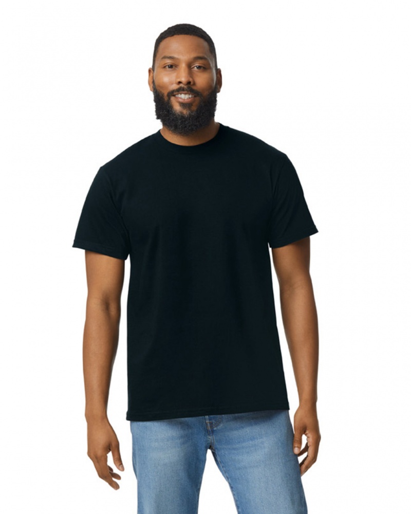 Black Men's Gildan H000 T-Shirts | SCEO26975