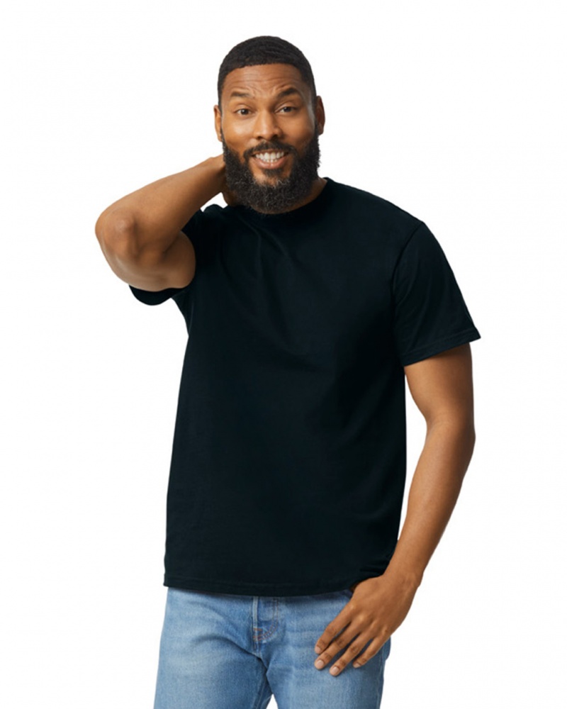 Black Men\'s Gildan H000 T-Shirts | SCEO26975