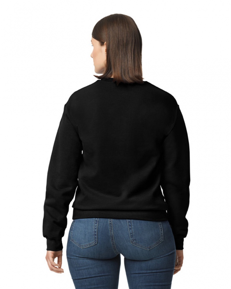 Black Women's Gildan 12000 Crewneck Sweatshirt | MIJO83501