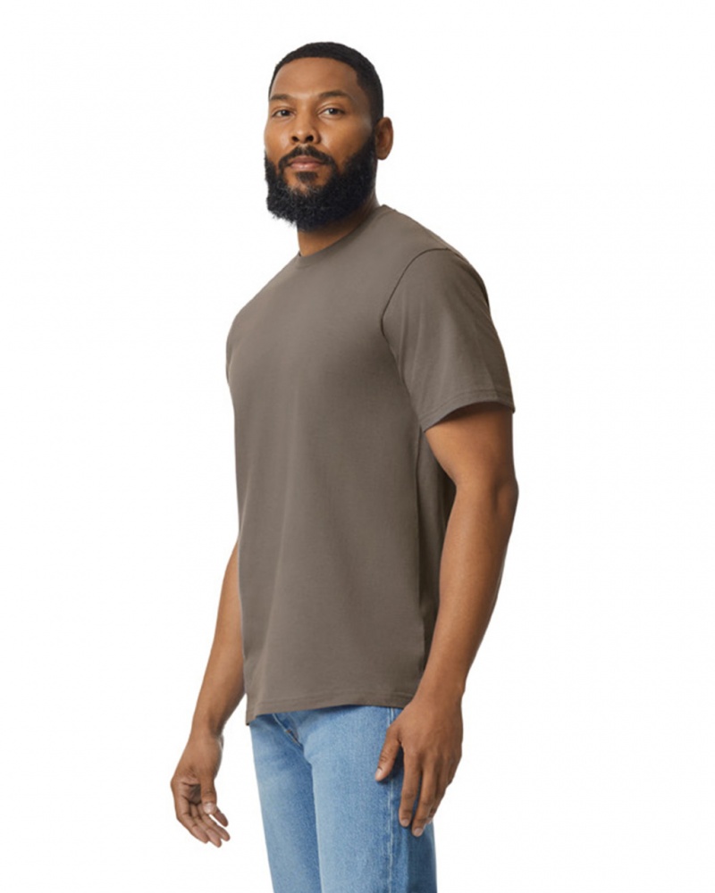 Brown Savana Men's Gildan 65000 Midweight T-Shirts | SEDO06851