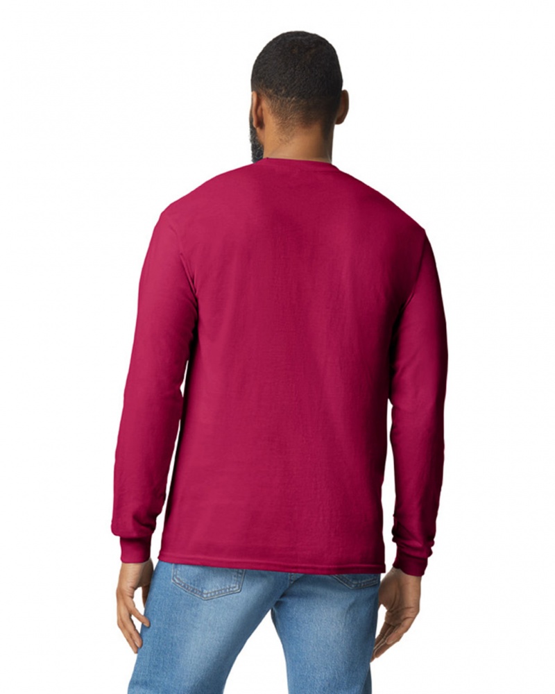 Cardinal Red Men's Gildan 5400 Long Sleeve T-Shirts | DFSC56802