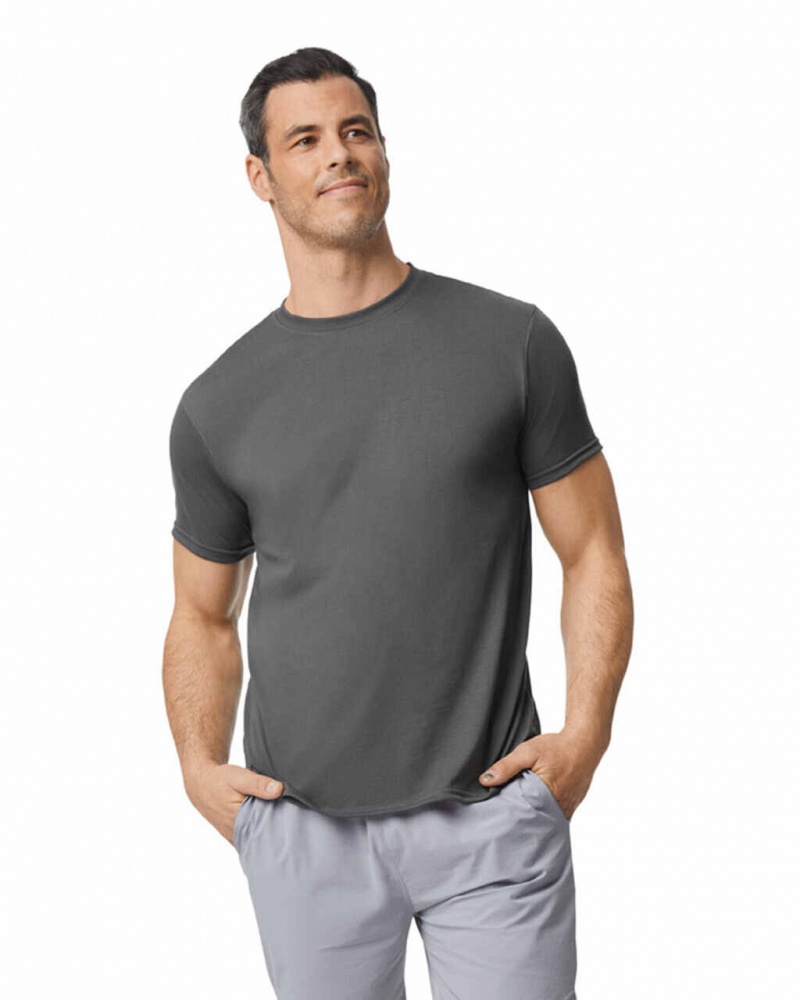 Charcoal Men's Gildan 42000 T-Shirts | DTNB93457