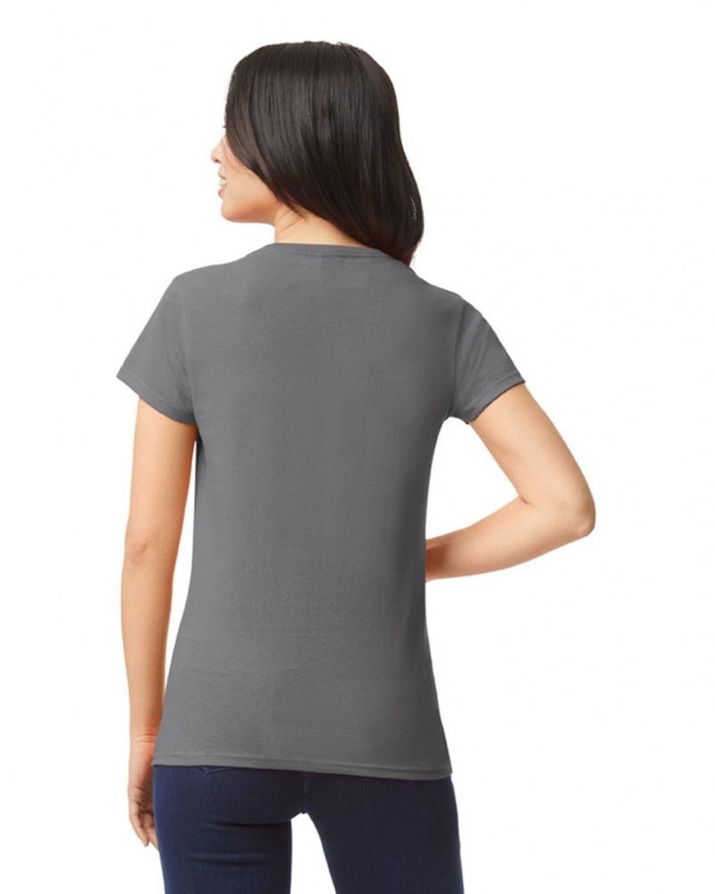 Charcoal Women's Gildan 5000L T-Shirts | KVCQ47512