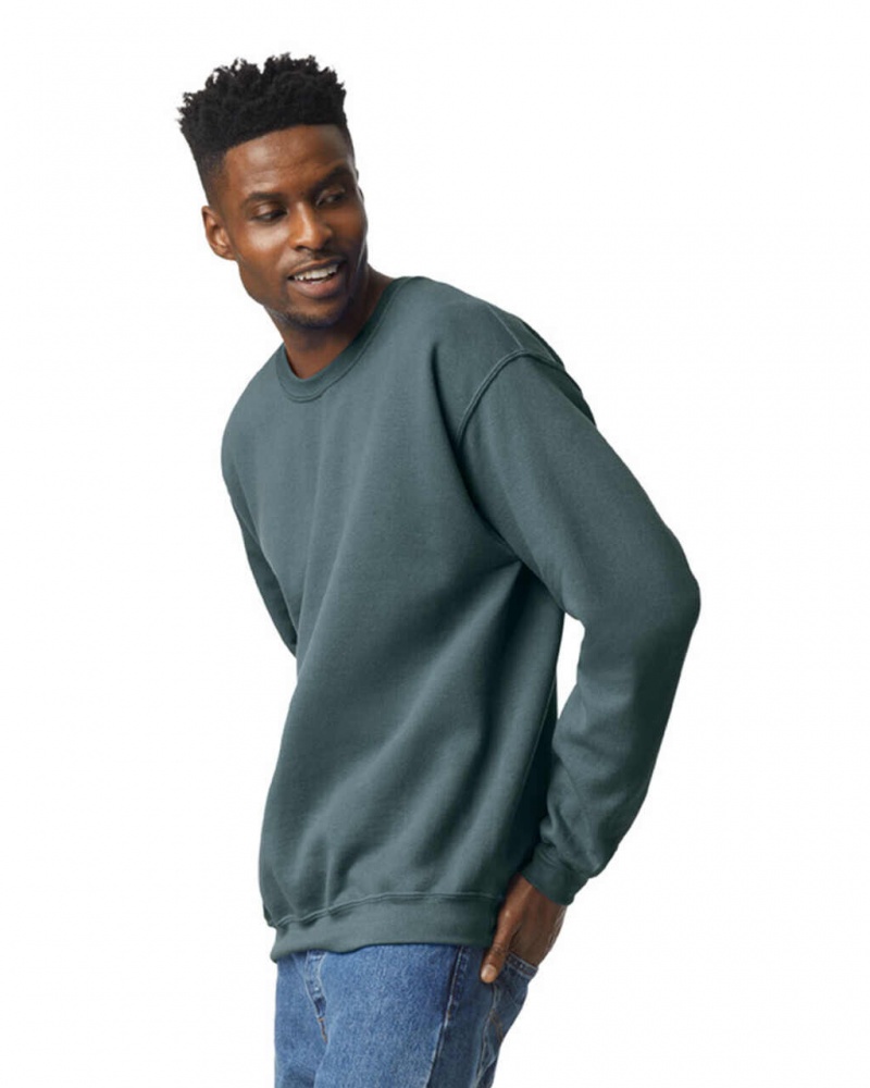 Dark Heather Men's Gildan 18000 Crewneck Sweatshirt | AHRW54827