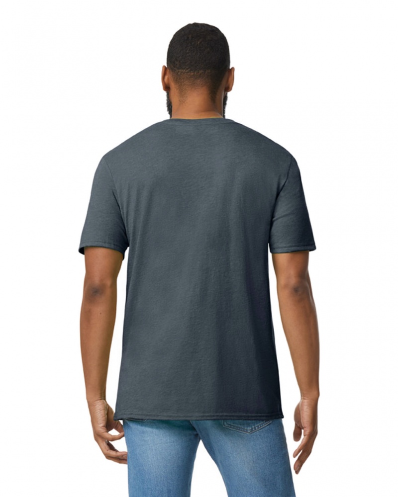 Dark Heather Men's Gildan 64V00 V-Neck T-Shirts | NIFB15276