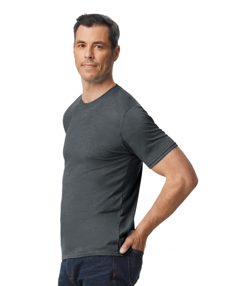 Dark Heather Men's Gildan 6750 Tri-Blend T-Shirts | CDMY06587