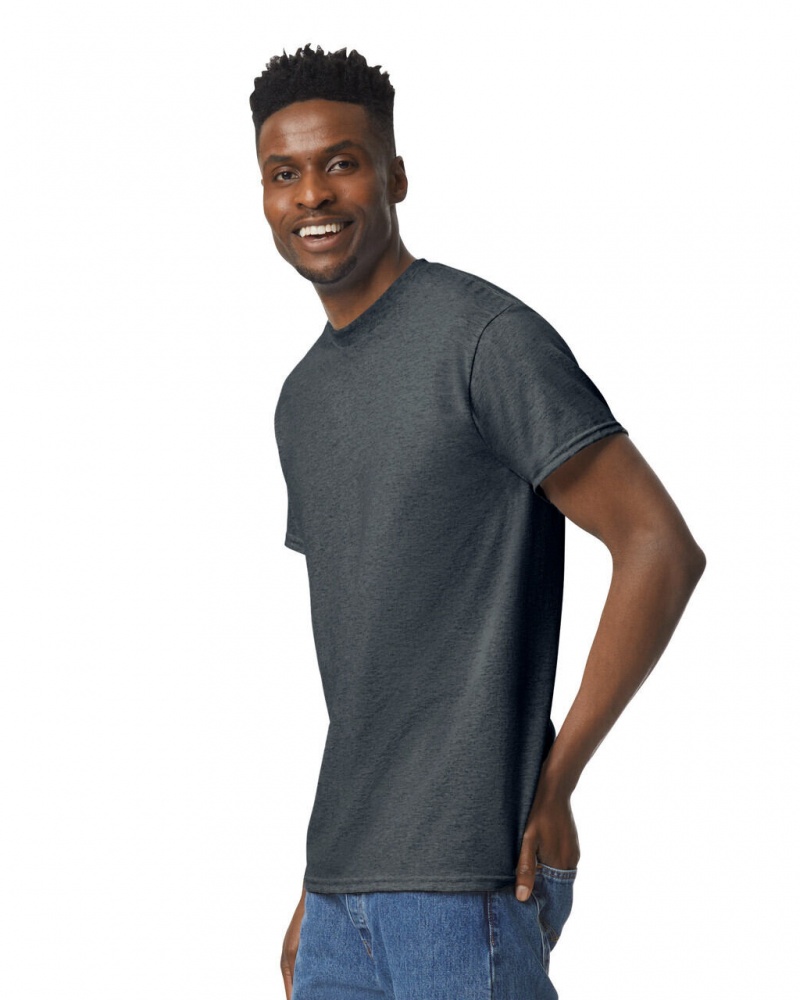 Dark Heather Men's Gildan 8000 T-Shirts | BEDS64785