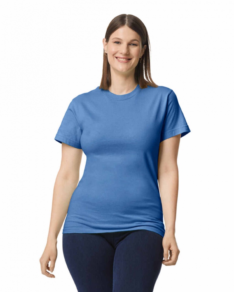 Flo Blue Women\'s Gildan H000 T-Shirts | PBJY04253