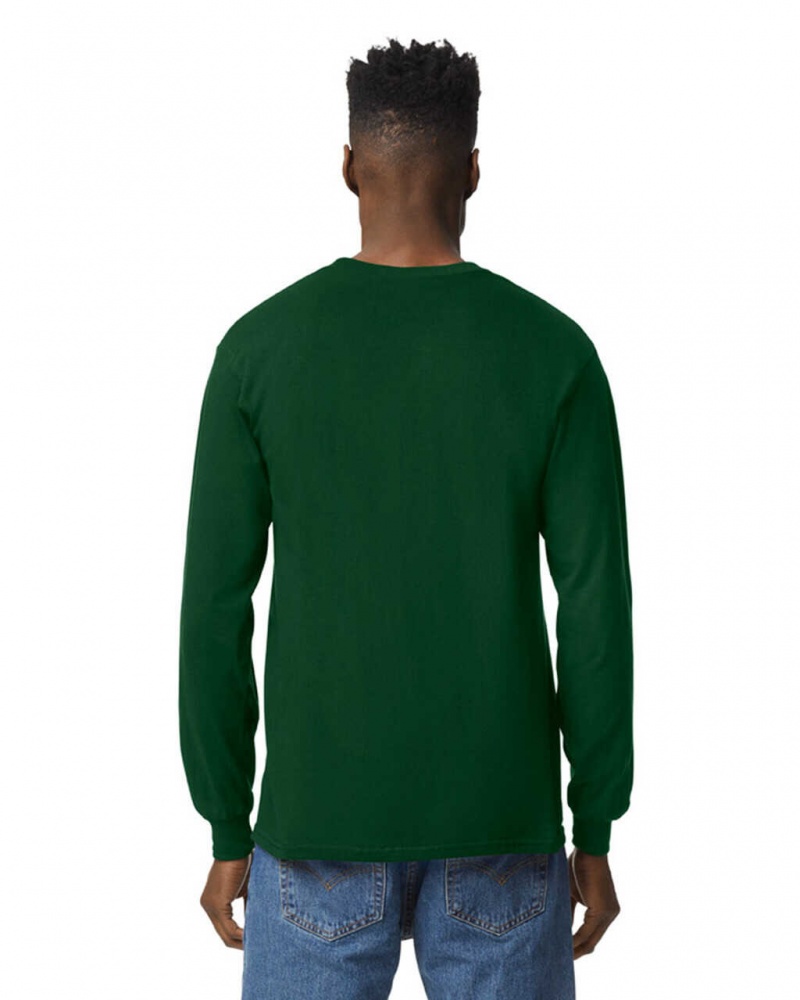 Forest Green Men's Gildan 2400 Long Sleeve T-Shirts | TUGJ78391