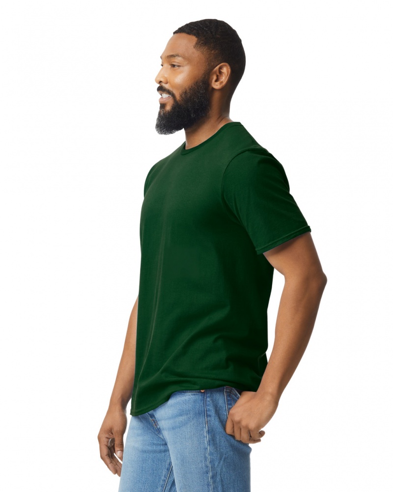 Forest Green Men's Gildan 64000 T-Shirts | EGQA69483