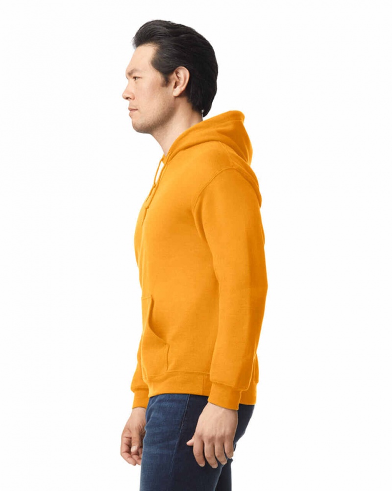 Gold Men's Gildan 18500 Hoodie Sweatshirt | QLVJ38592