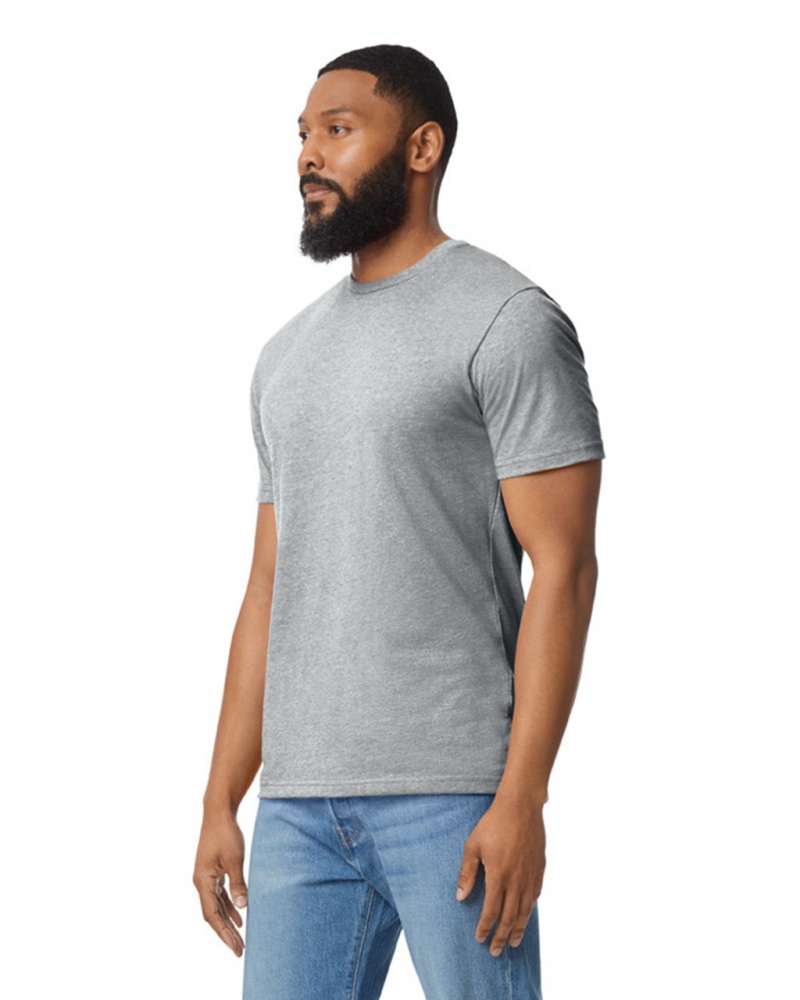 Heather Grey Men's Gildan 980 T-Shirts | RVSX12680