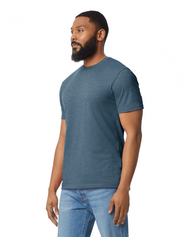 Heather Navy Men's Gildan 980 T-Shirts | IHRY07459