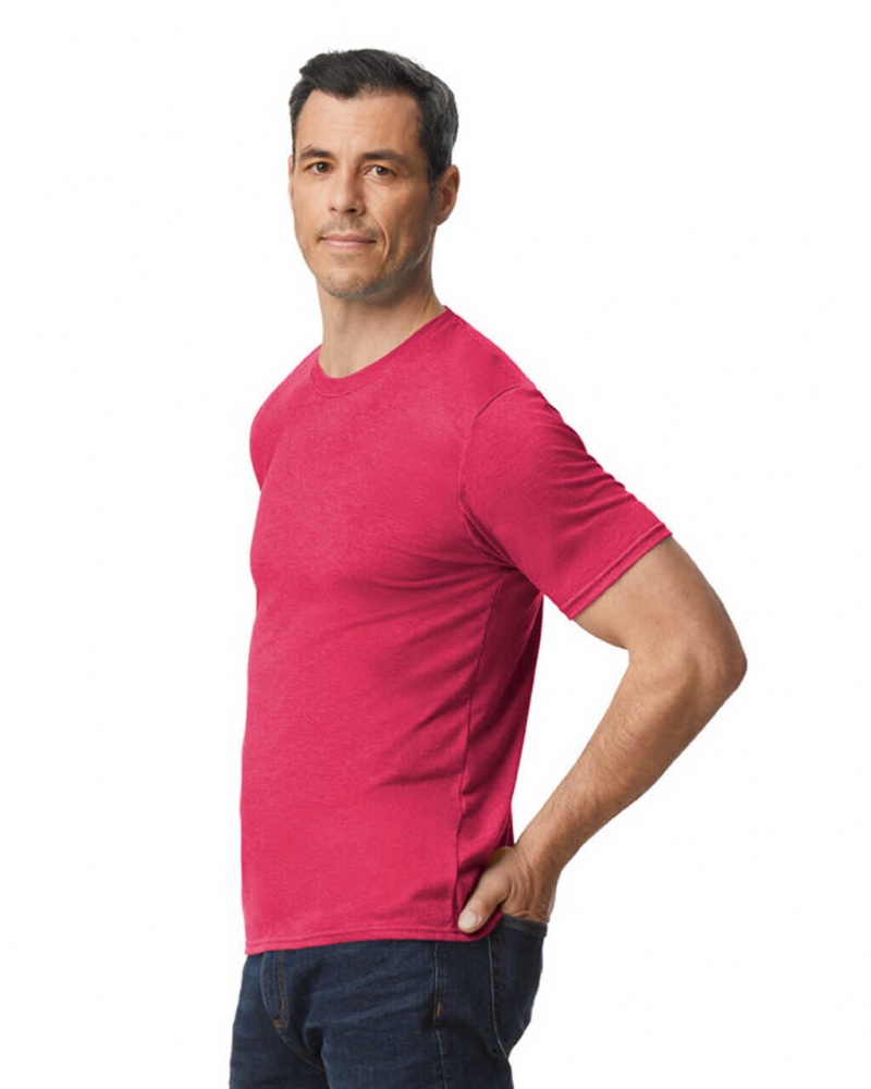 Heather Red Men's Gildan 6750 Tri-Blend T-Shirts | OEPG40895