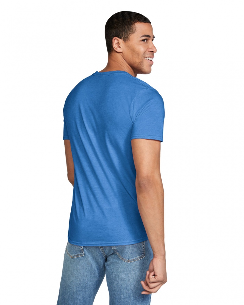 Heather Royal Men's Gildan 64000 T-Shirts | OAIJ54698