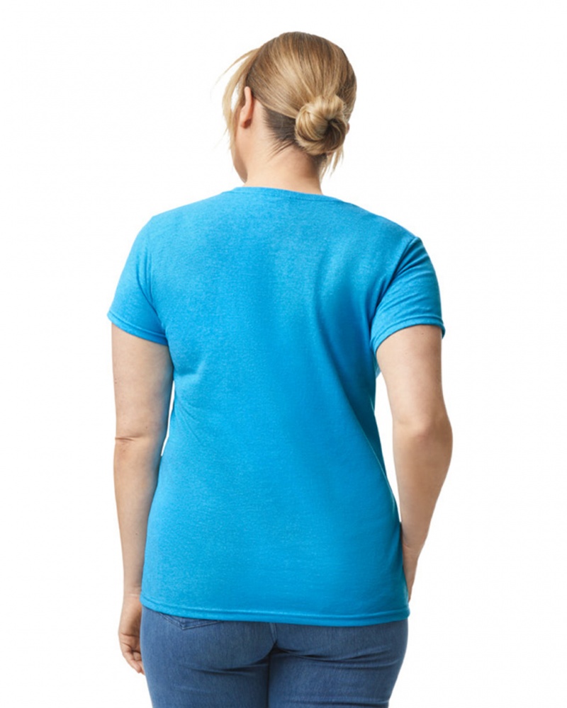 Heather Sapphire Women's Gildan 5000L T-Shirts | VRPC04356