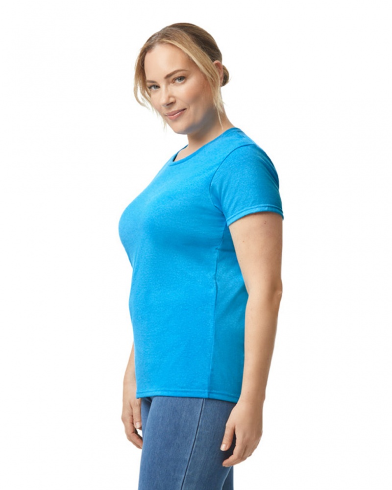 Heather Sapphire Women's Gildan 5000L T-Shirts | VRPC04356