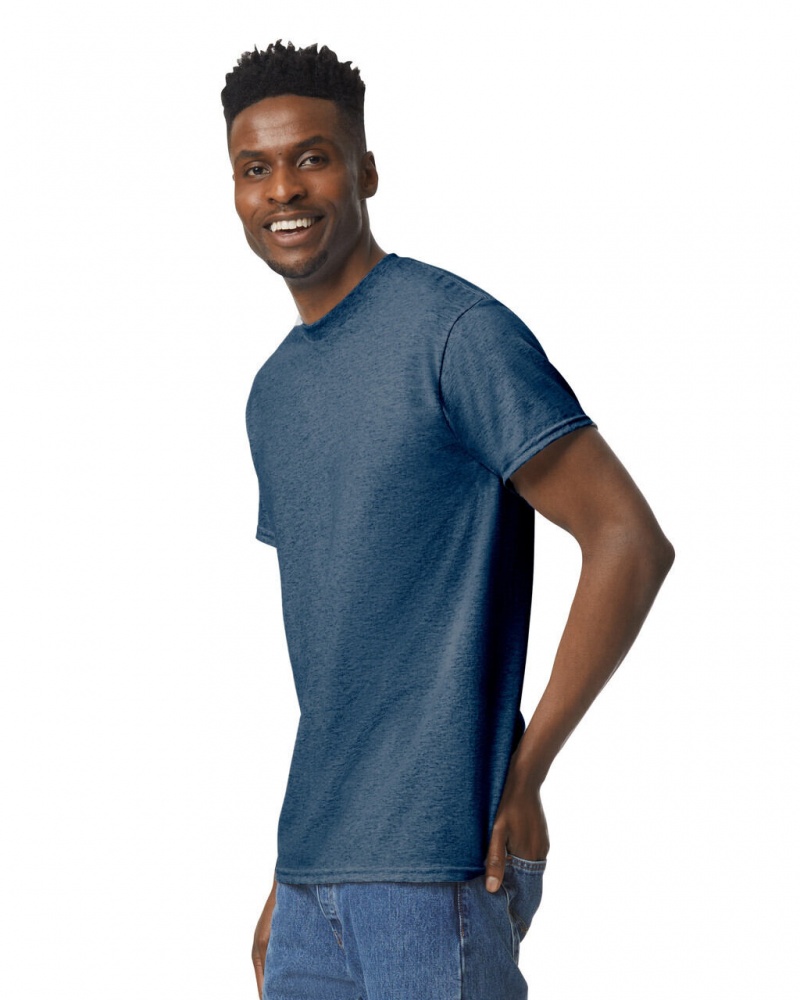 Heather Sport Dark Navy Men's Gildan 8000 T-Shirts | WUFM42087