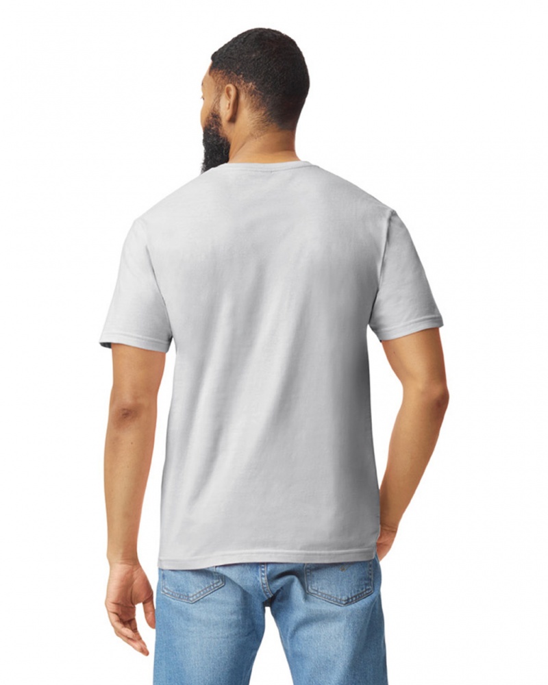 Ice Grey Men's Gildan 64000 T-Shirts | AMYQ62397