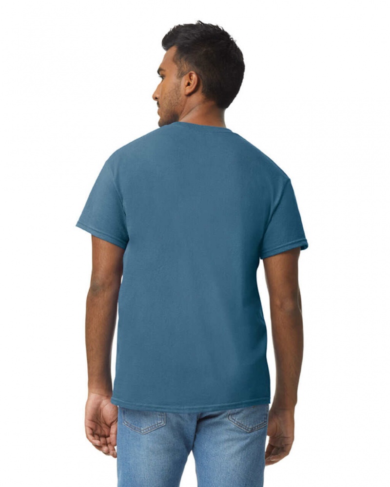 Indigo Blue Men's Gildan 5000 T-Shirts | TJRZ31485