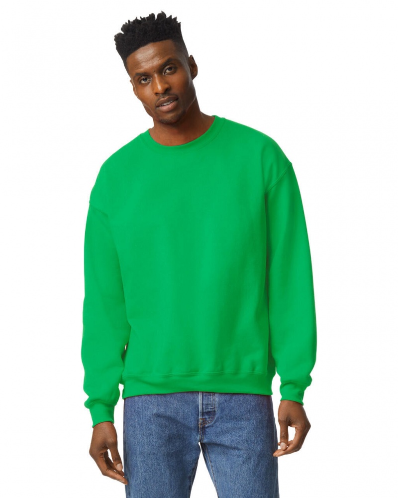 Iris Green Men\'s Gildan 18000 Crewneck Sweatshirt | LUJV83495