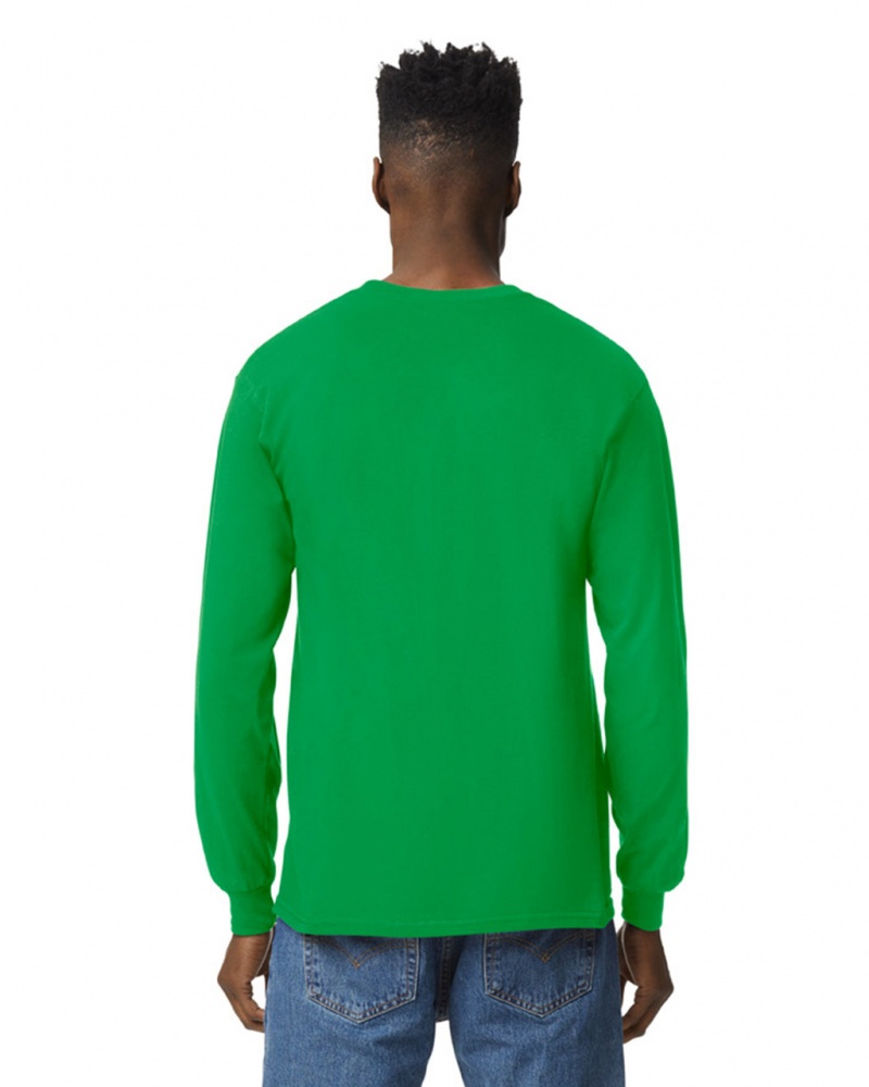 Irish Green Men's Gildan 2400 Long Sleeve T-Shirts | PUME07398