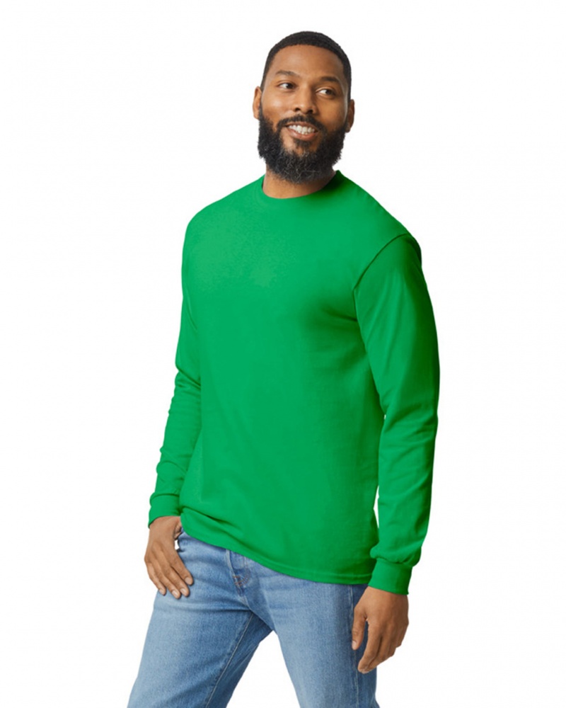 Irish Green Men's Gildan 5400 Long Sleeve T-Shirts | QOEW96742