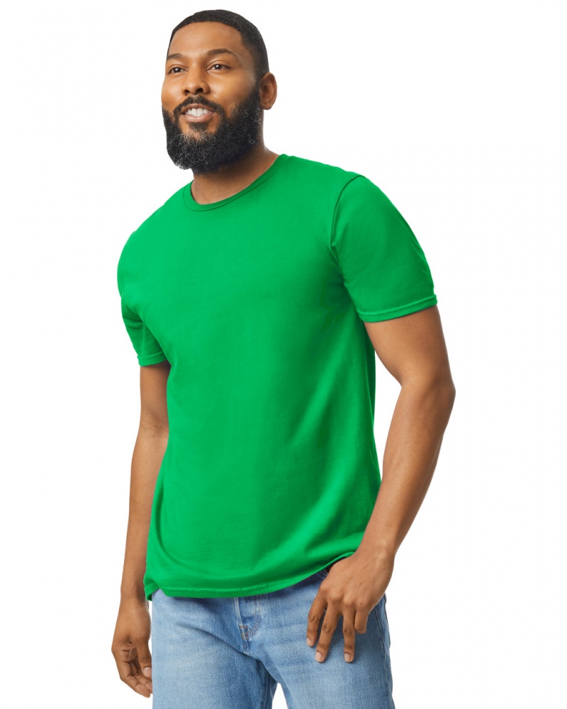 Irish Green Men\'s Gildan 64000 T-Shirts | VRAT98461