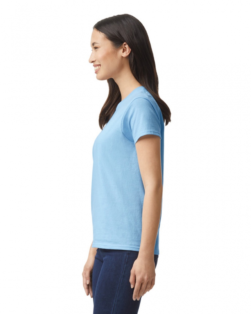 Light Blue Women's Gildan 2000L T-Shirts | QFGH86375