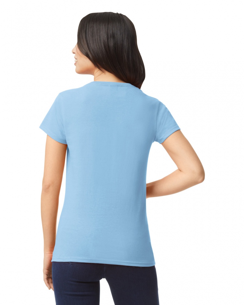 Light Blue Women's Gildan 5000L T-Shirts | CRPF29053