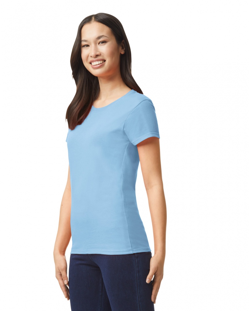 Light Blue Women's Gildan 5000L T-Shirts | CRPF29053