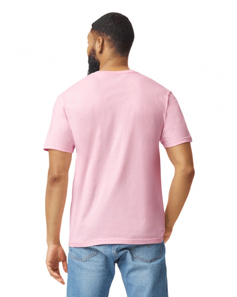 Light Pink Men's Gildan 64000 T-Shirts | JUOS84196