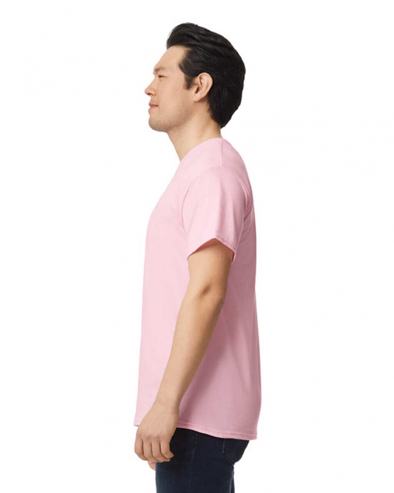 Light Pink Men's Gildan 8000 T-Shirts | DFUL54386