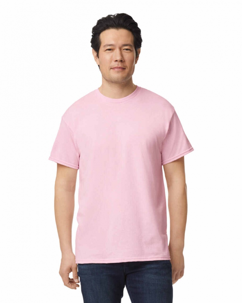 Light Pink Men's Gildan 8000 T-Shirts | DFUL54386