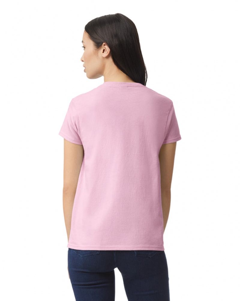 Light Pink Women's Gildan 2000L T-Shirts | TOEC38014