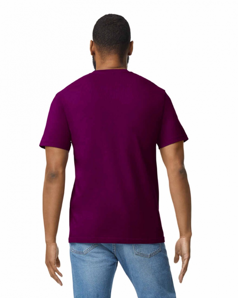 Maroon Men's Gildan 65000 Midweight T-Shirts | TBNX34792