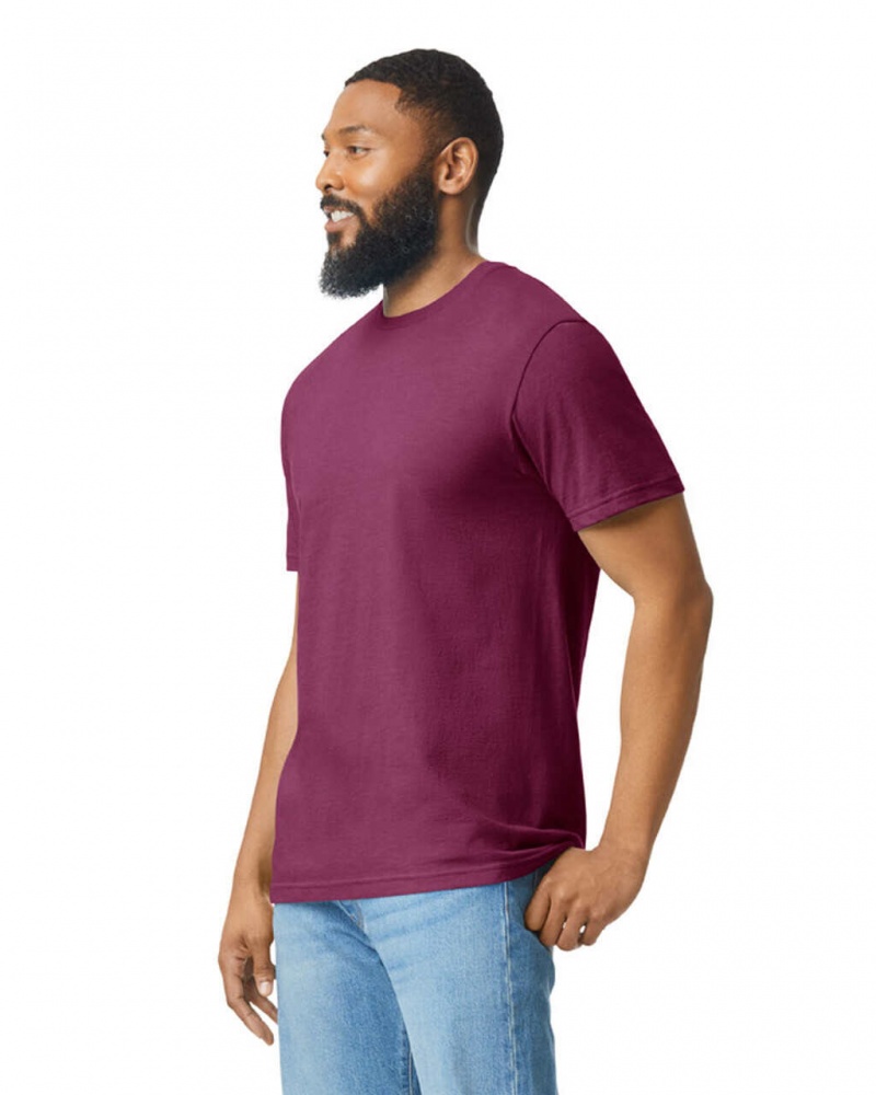 Maroon Mist Men's Gildan 67000 CVC T-Shirts | GKFS54830