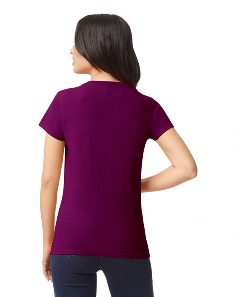 Maroon Women's Gildan 5000L T-Shirts | HUYP81365