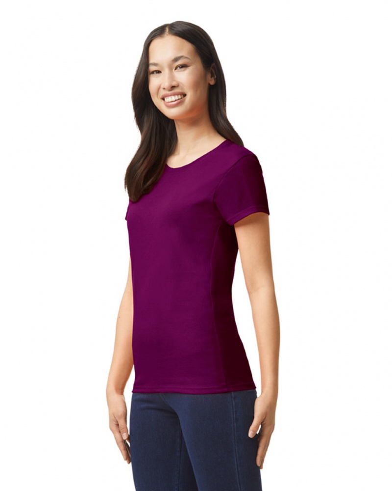 Maroon Women's Gildan 5000L T-Shirts | HUYP81365