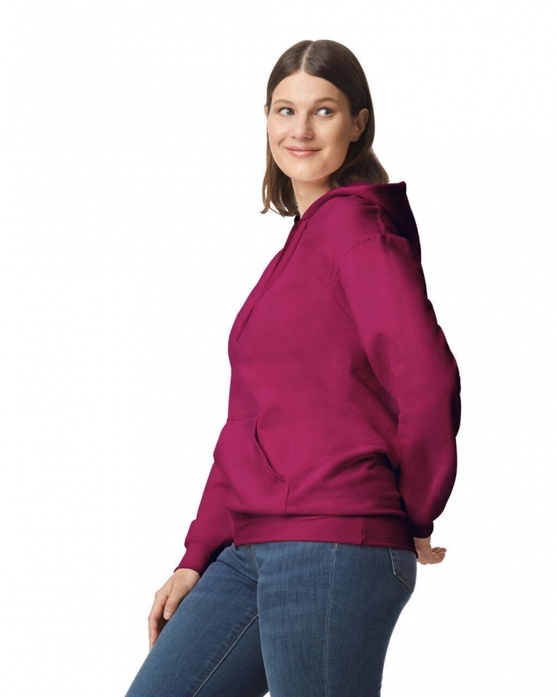 Maroon Women's Gildan SF500 Midweight Fleece Hoodie | RCVN50318