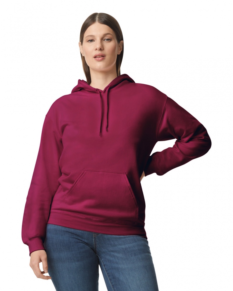 Maroon Women\'s Gildan SF500 Midweight Fleece Hoodie | ZFVW71062