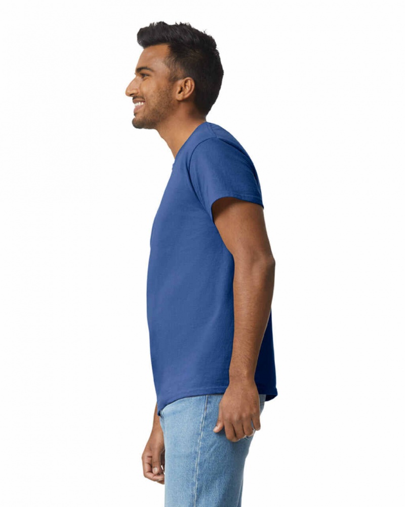 Metro Blue Men's Gildan 2000 T-Shirts | BMFZ91056